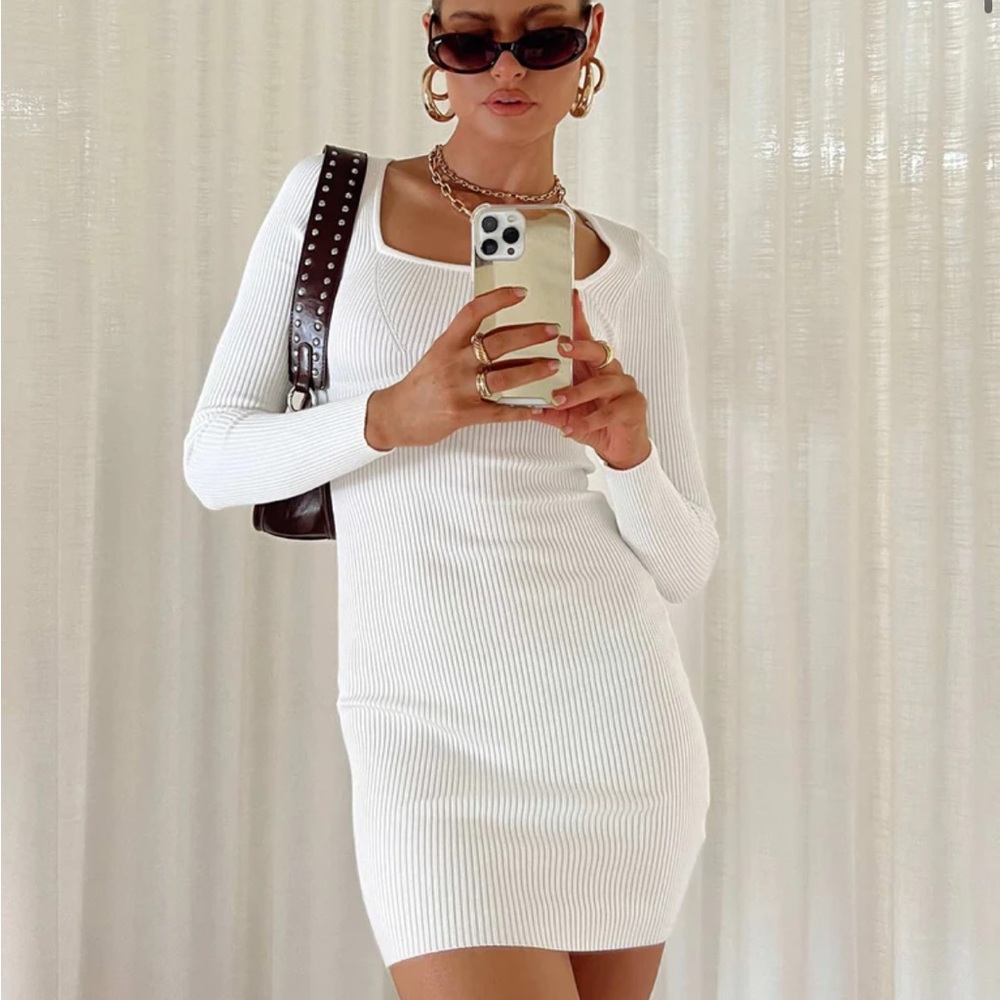 White Sweater Dress